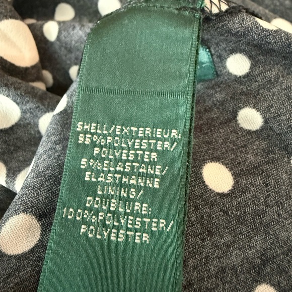 Lauren Ralph Lauren Polka Dot Faux Wrap Empire Cut Maxi Dress Size 8 - Picture 5 of 5